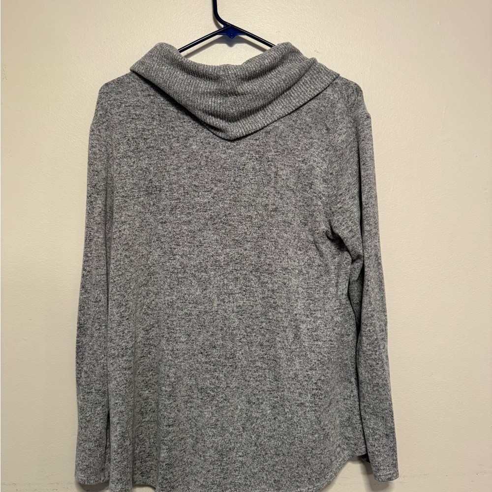 Apt. 9 Light Gray Cowl Neck Sweater - Picture 2 of 4